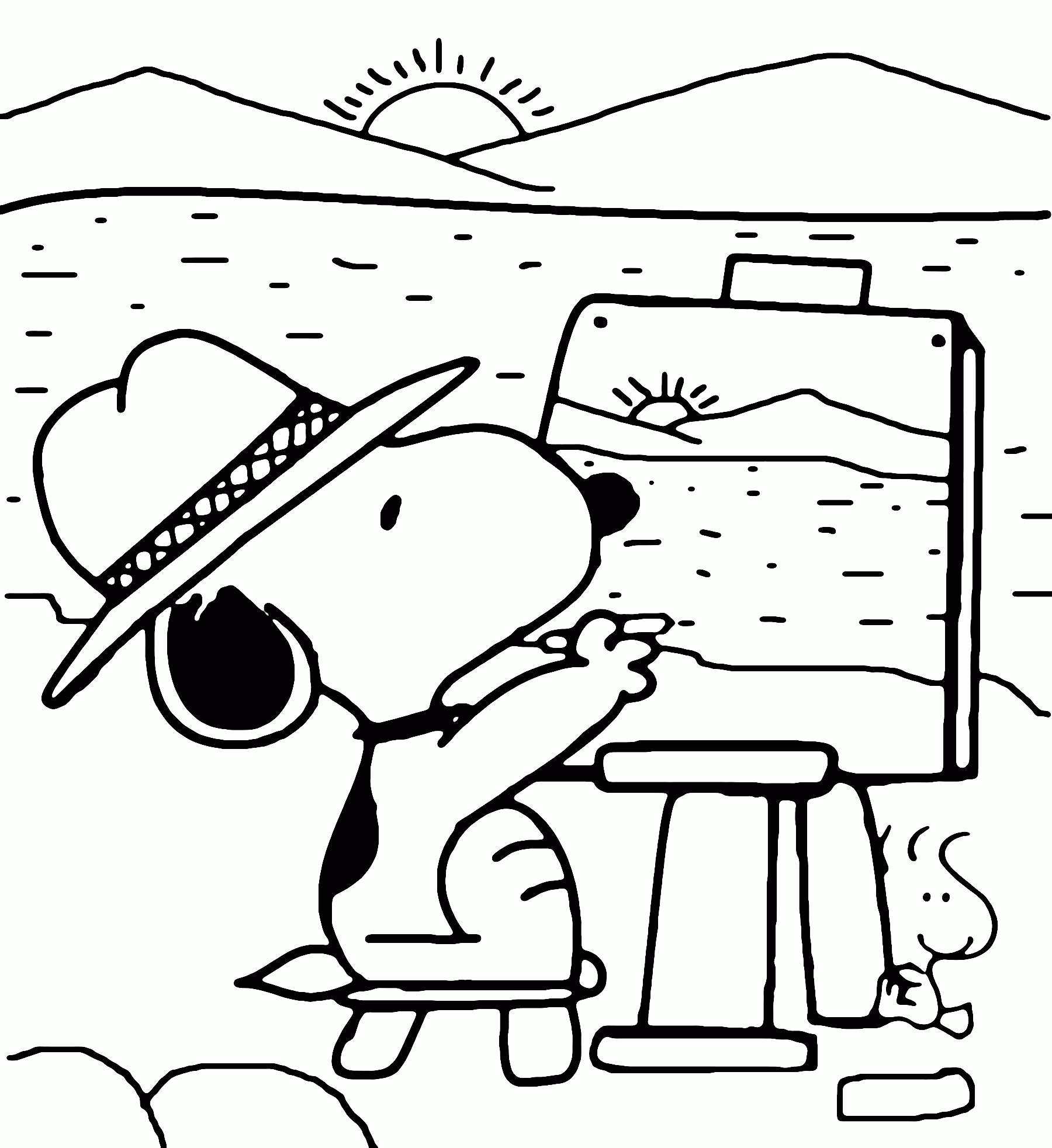 Happy Dog Snoopy Coloring Pages Print Color Craft Happy Dog Snoopy Coloring Pages Print Color Craft