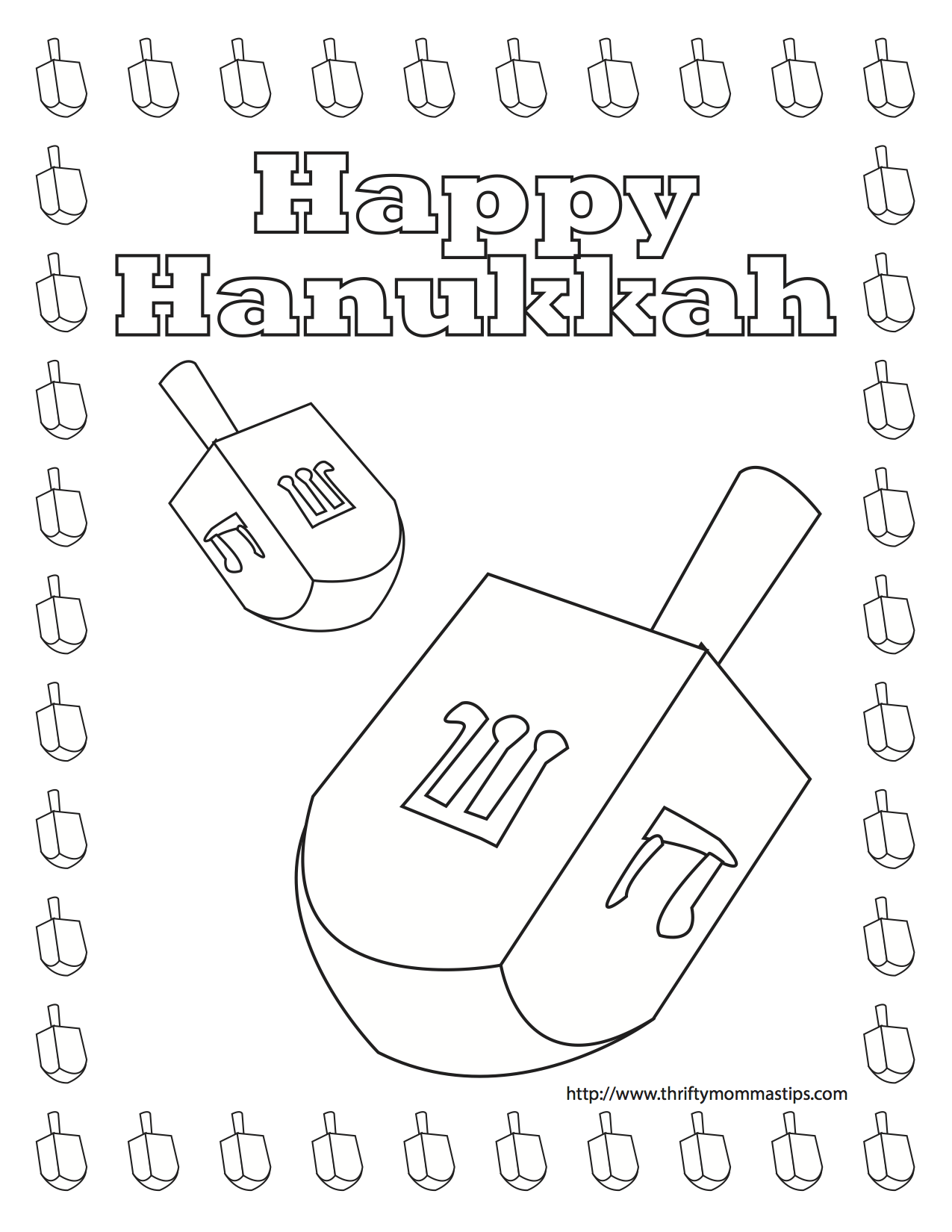 Free Printable Coloring Pages For Hanukkah