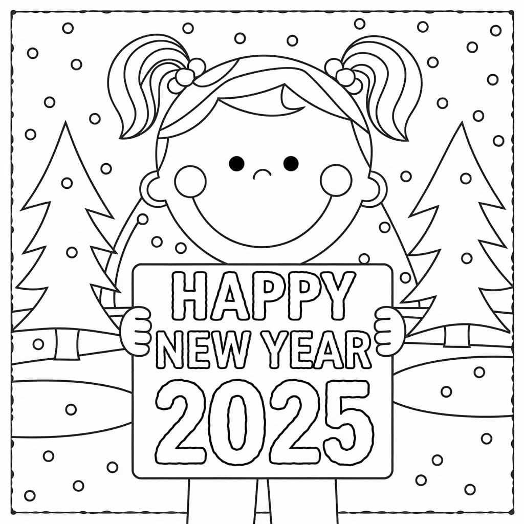 Happy New Years Coloring Pages Printable Happy New Years Coloring Pages Printable