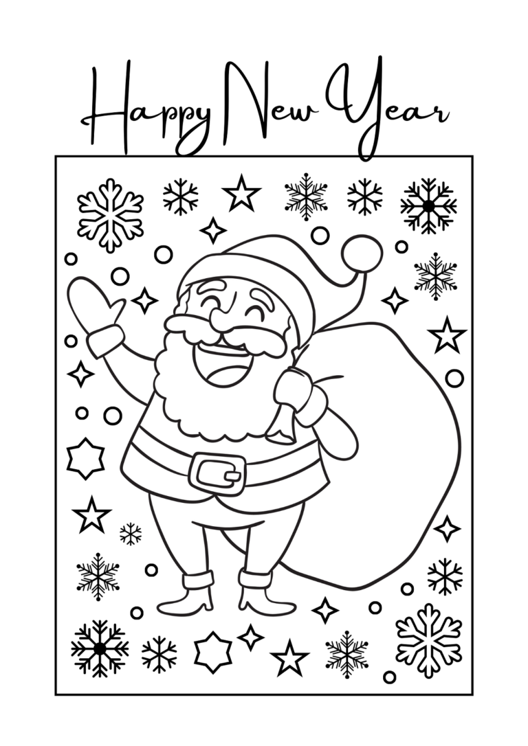 Happy New Year Coloring Pages 2024 Drawing Pages Happy New Year Coloring Pages 2024 Drawing Pages