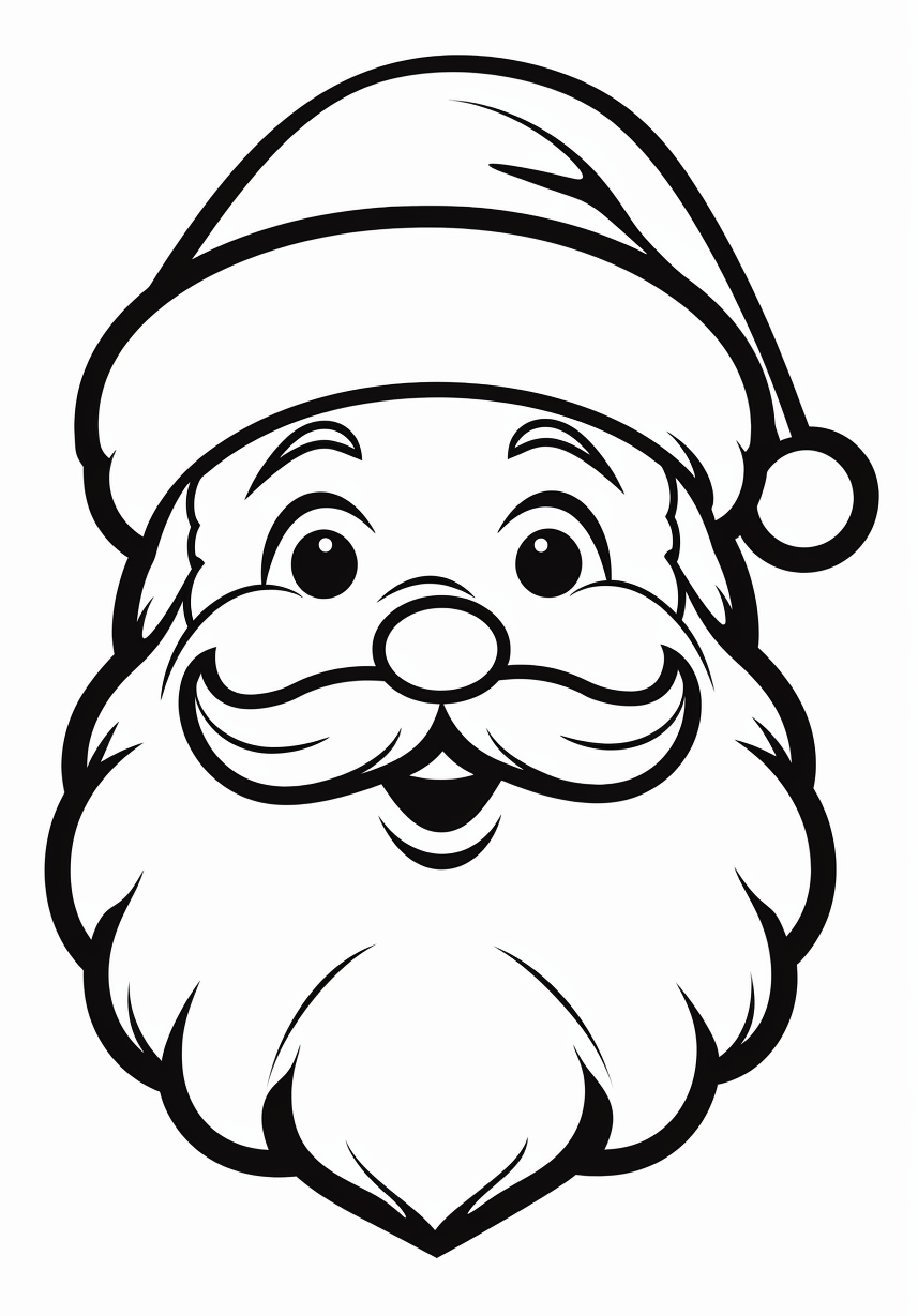 Happy Santa Claus Printable Coloring Page For Free Pupla Happy Santa Claus Printable Coloring Page For Free Pupla