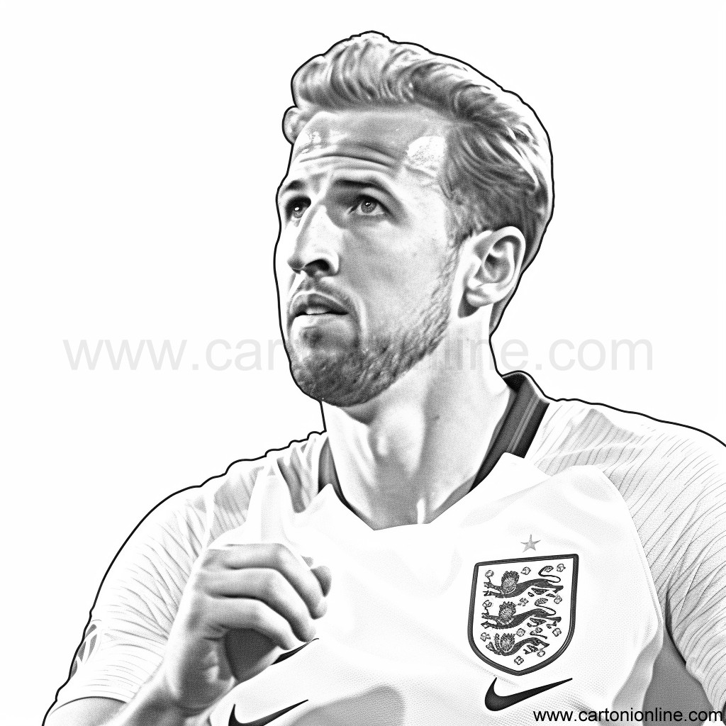 Harry Kane From Soccer Coloring Page