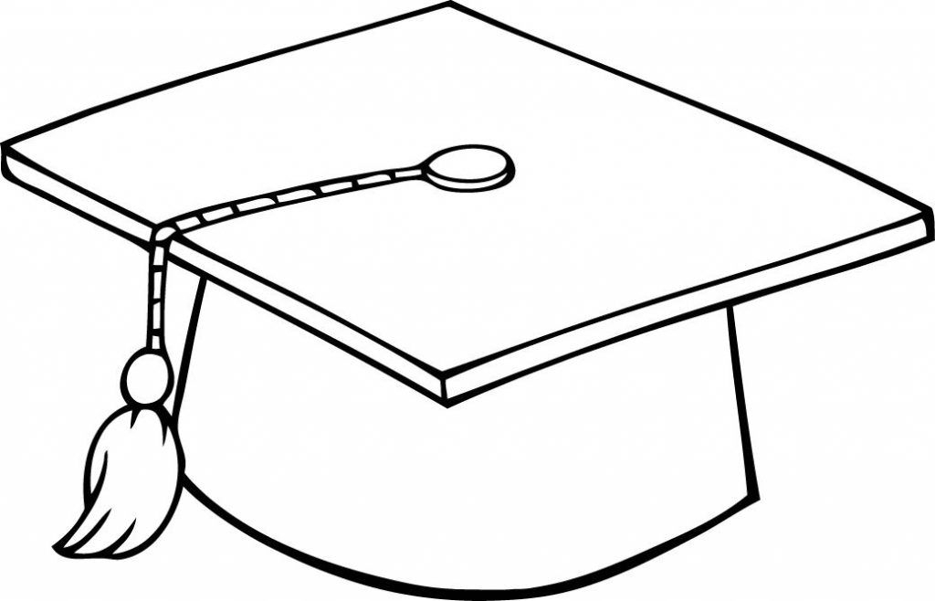 Hat Coloring Pages Graduation Clip Art Pre K Graduation Kindergarten