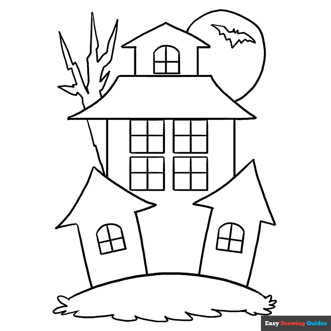 Haunted House Coloring Page Haunted House Coloring Page