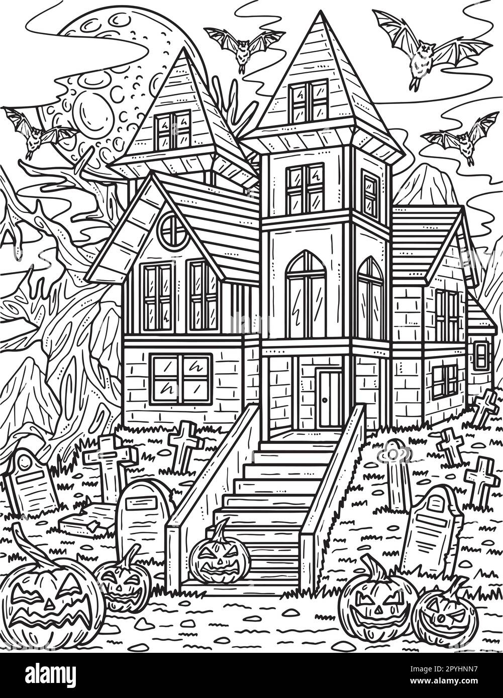 Haunted House Coloring Pages Haunted House Coloring Pages