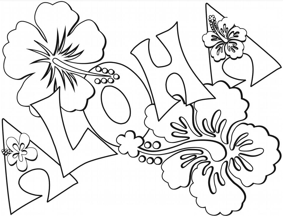 Hawaiian Coloring Pages Printable Hawaiian Coloring Pages Printable