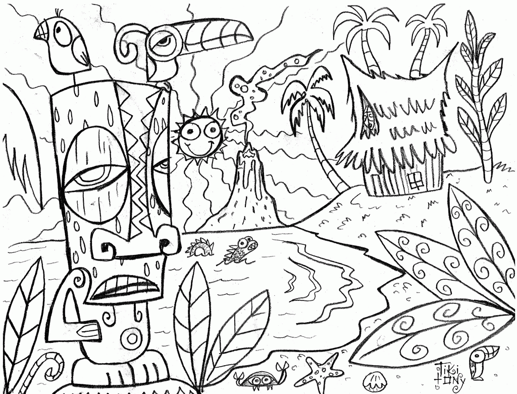 Hawaiian Pictures For Kids To Color Coloring Pages For Kids And Hawaiian Pictures For Kids To Color Coloring Pages For Kids And