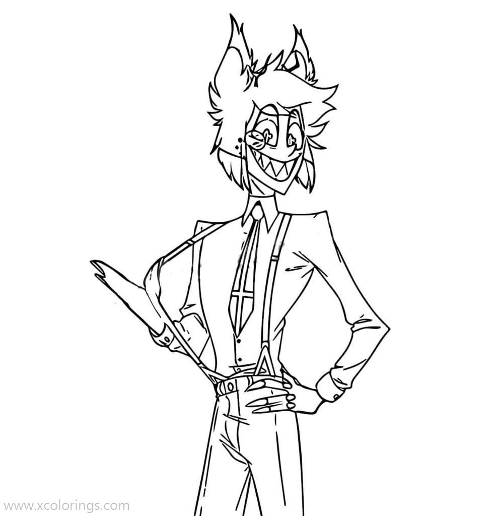 Hazbin Hotel Character Alastor Coloring Sheets XColorings Hazbin Hotel Character Alastor Coloring Sheets XColorings