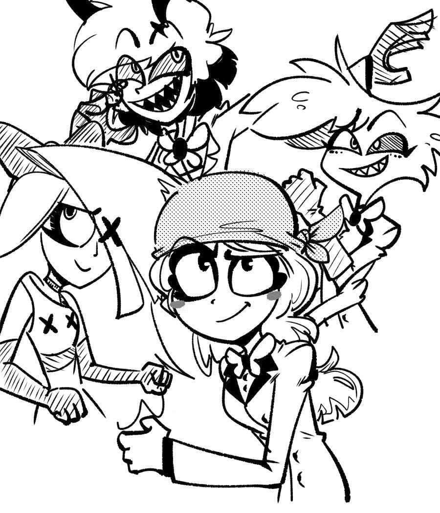 Hazbin Hotel Characters Coloring Page Free Printable Coloring Pages Hazbin Hotel Characters Coloring Page Free Printable Coloring Pages