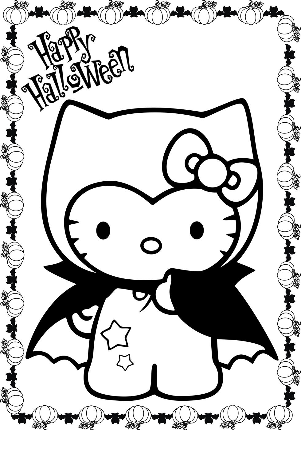 Free Printable Hello Kitty Halloween Coloring Pages Free Printable Hello Kitty Halloween Coloring Pages