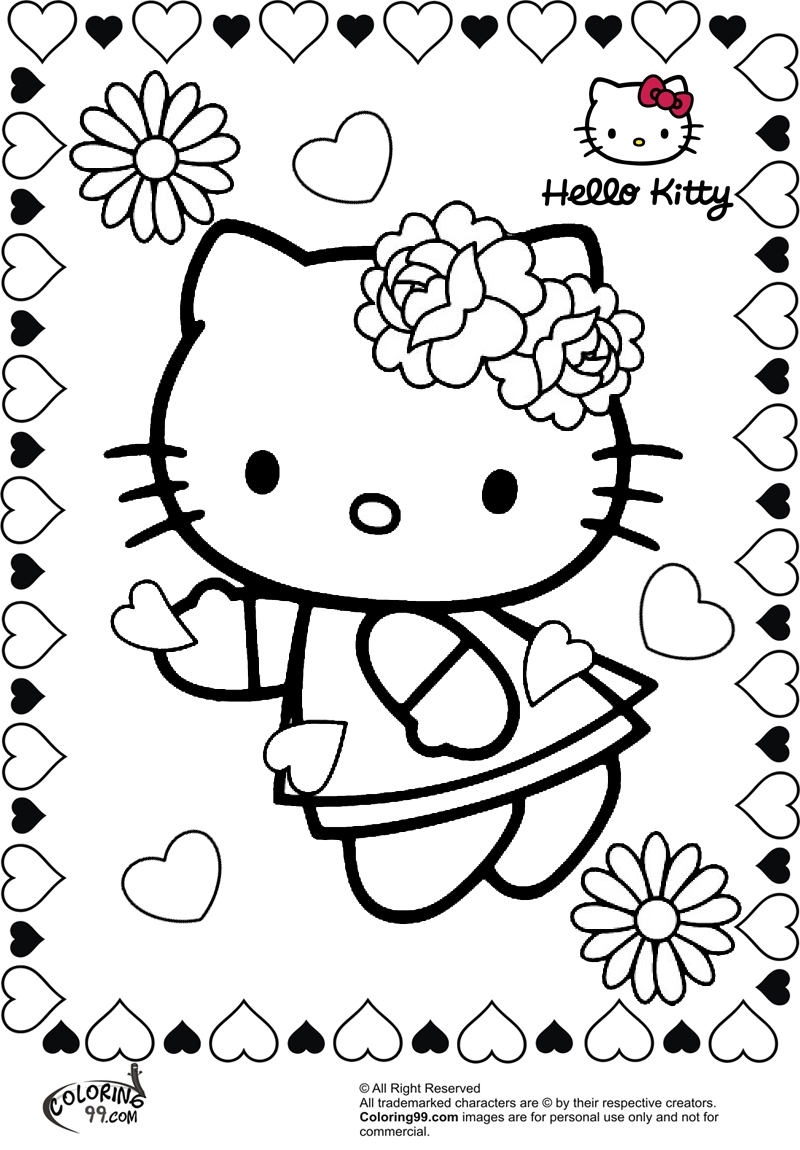 Hello Kitty Valentine Coloring Pages Team Colors Hello Kitty Valentine Coloring Pages Team Colors