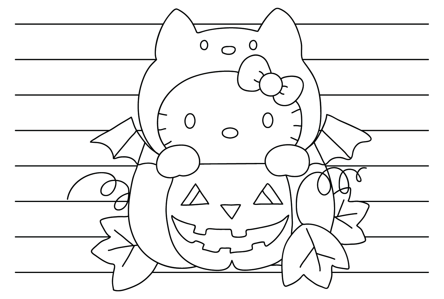 Hello Kitty Witch Free Printable Coloring Pages Hello Kitty Witch Free Printable Coloring Pages