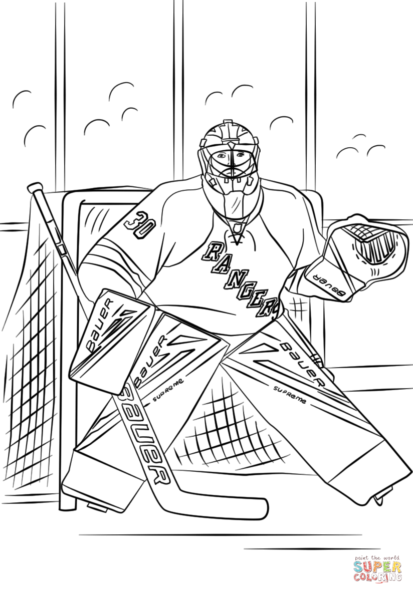 Henrik Lundqvist Super Coloring Hockey Drawing Hockey Goalie Henrik Lundqvist Super Coloring Hockey Drawing Hockey Goalie