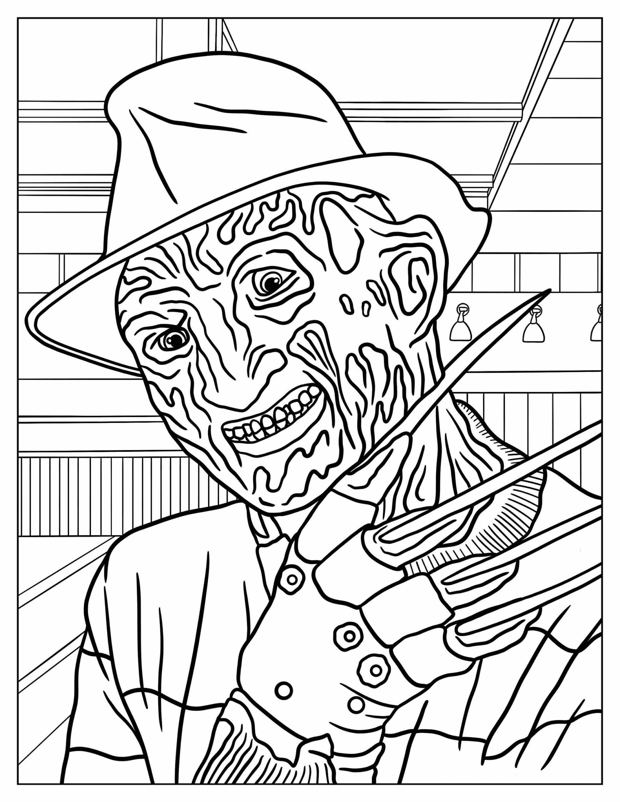 Printable Horror Movie Coloring Pages Printable Horror Movie Coloring Pages