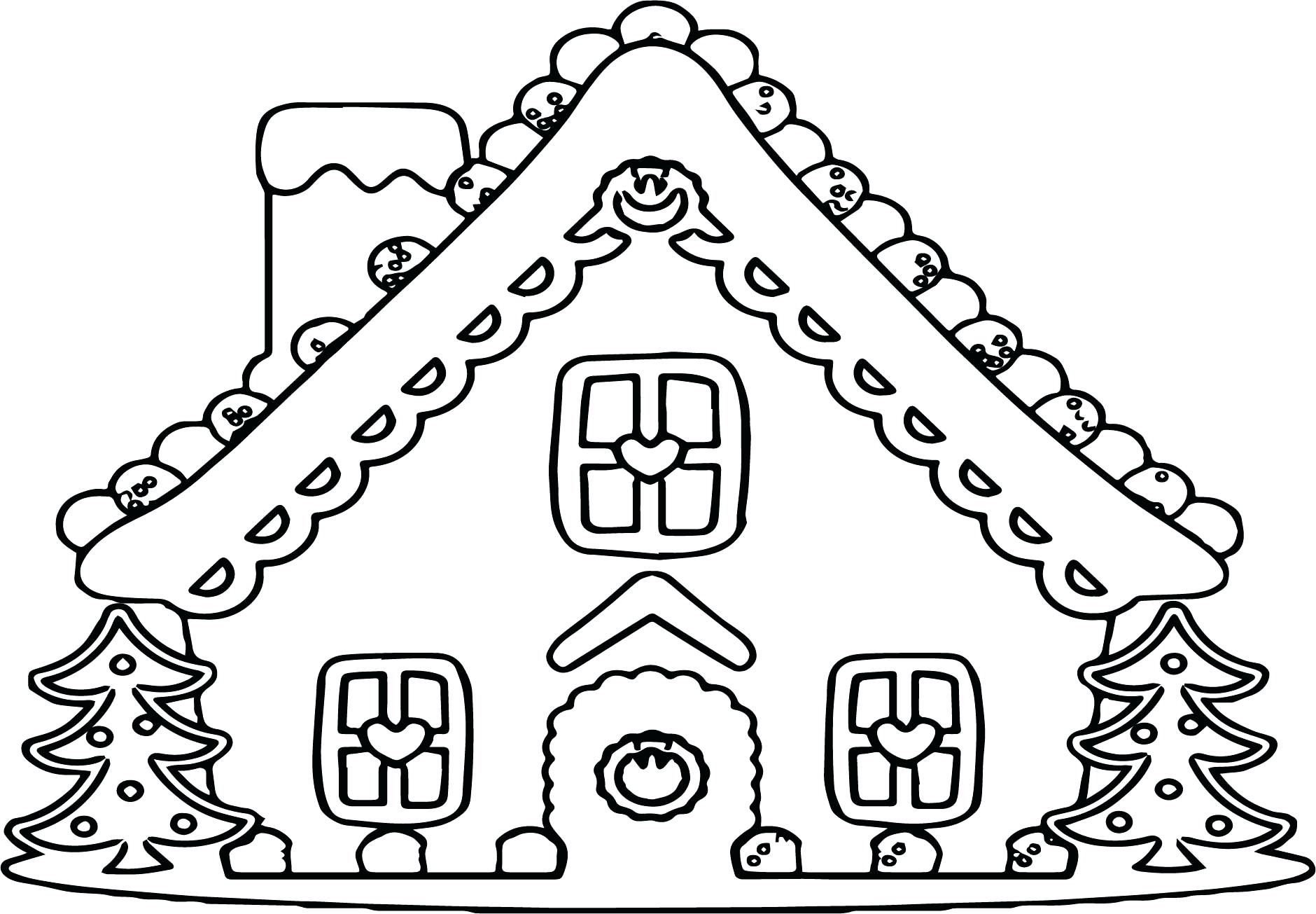 Printable Coloring Pages Gingerbread House Printable Coloring Pages Gingerbread House