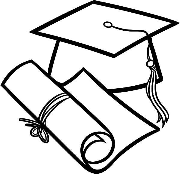 How To Draw Diploma And Graduation Cap Coloring Pages Color Luna Flag