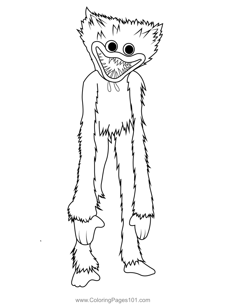 Huggy Wuggy Evil Laughter Poppy Playtime Coloring Page Printable Huggy Wuggy Evil Laughter Poppy Playtime Coloring Page Printable
