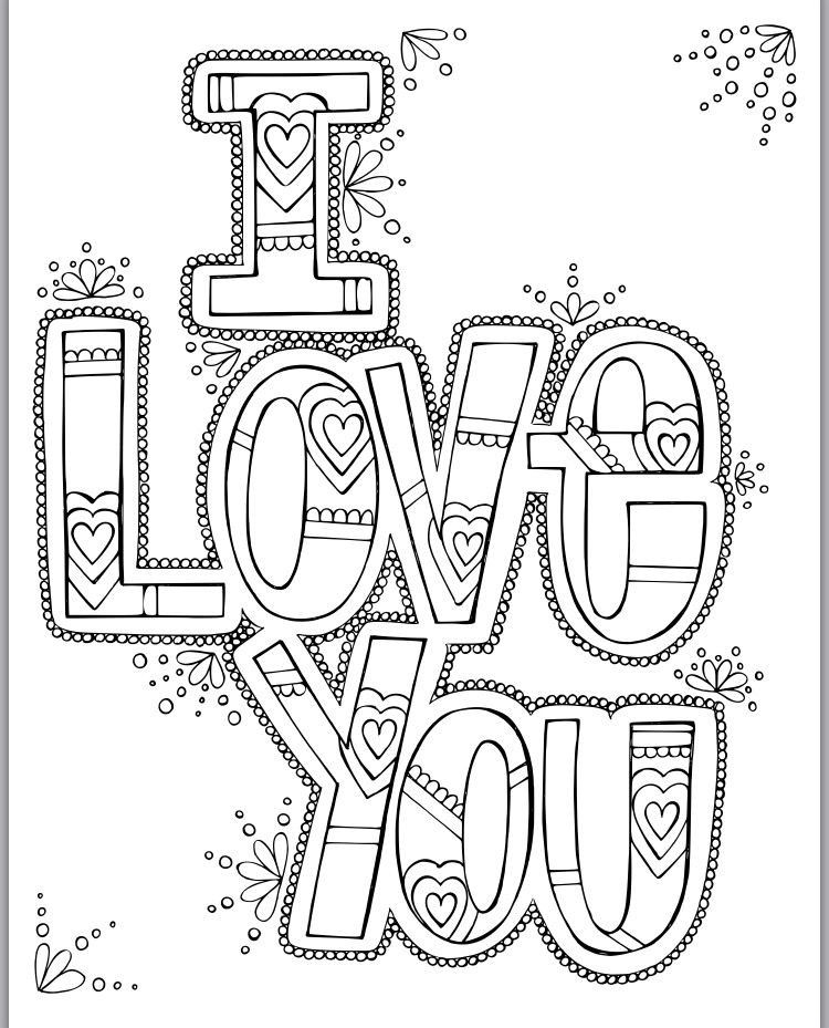 I Love You Coloring Pages Printable I Love You Coloring Pages Printable