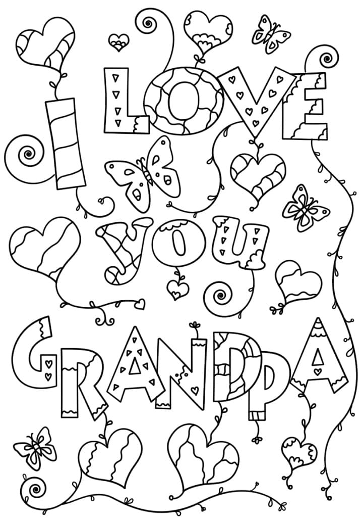 I Love You Grandpa Coloring Page Free Printable Coloring Pages For Kids