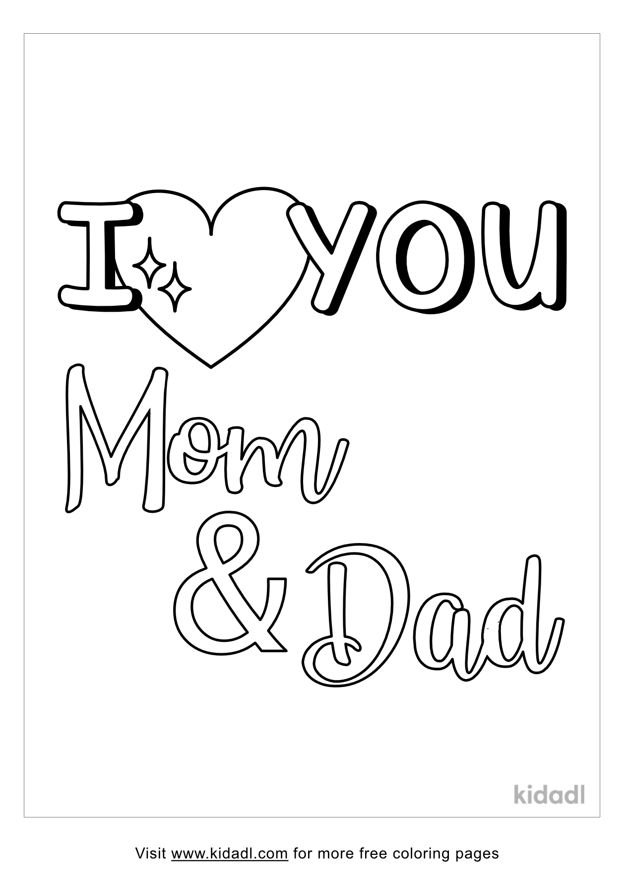 I Love You Mom And Dad Coloring Page Free Words Quotes Coloring Page I Love You Mom And Dad Coloring Page Free Words Quotes Coloring Page