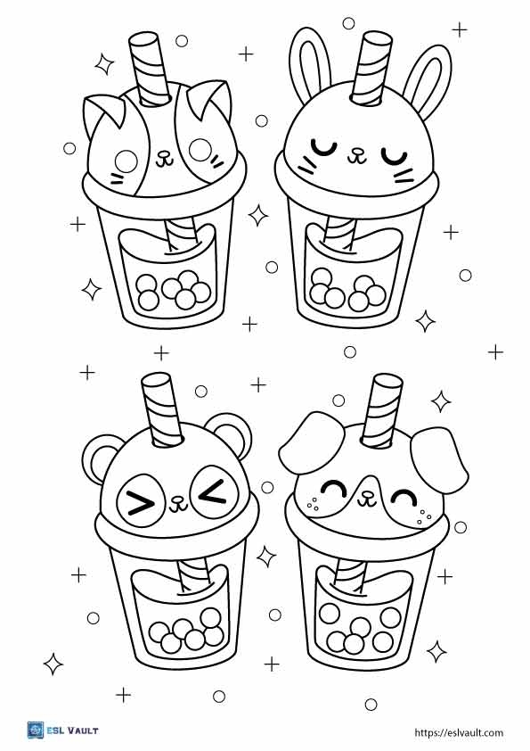 Iced Tea Coloring Pages Iced Tea Coloring Pages