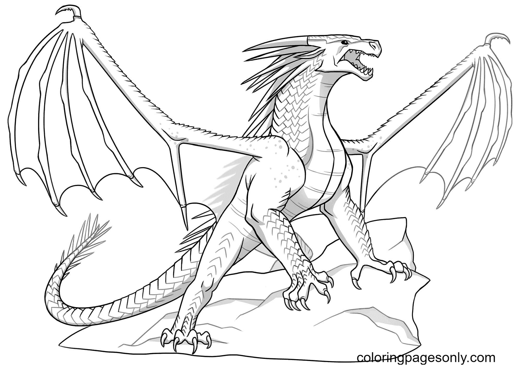 Icewing Dragon Coloring Page Of Fire Coloring Page Page For Kids And Icewing Dragon Coloring Page Of Fire Coloring Page Page For Kids And