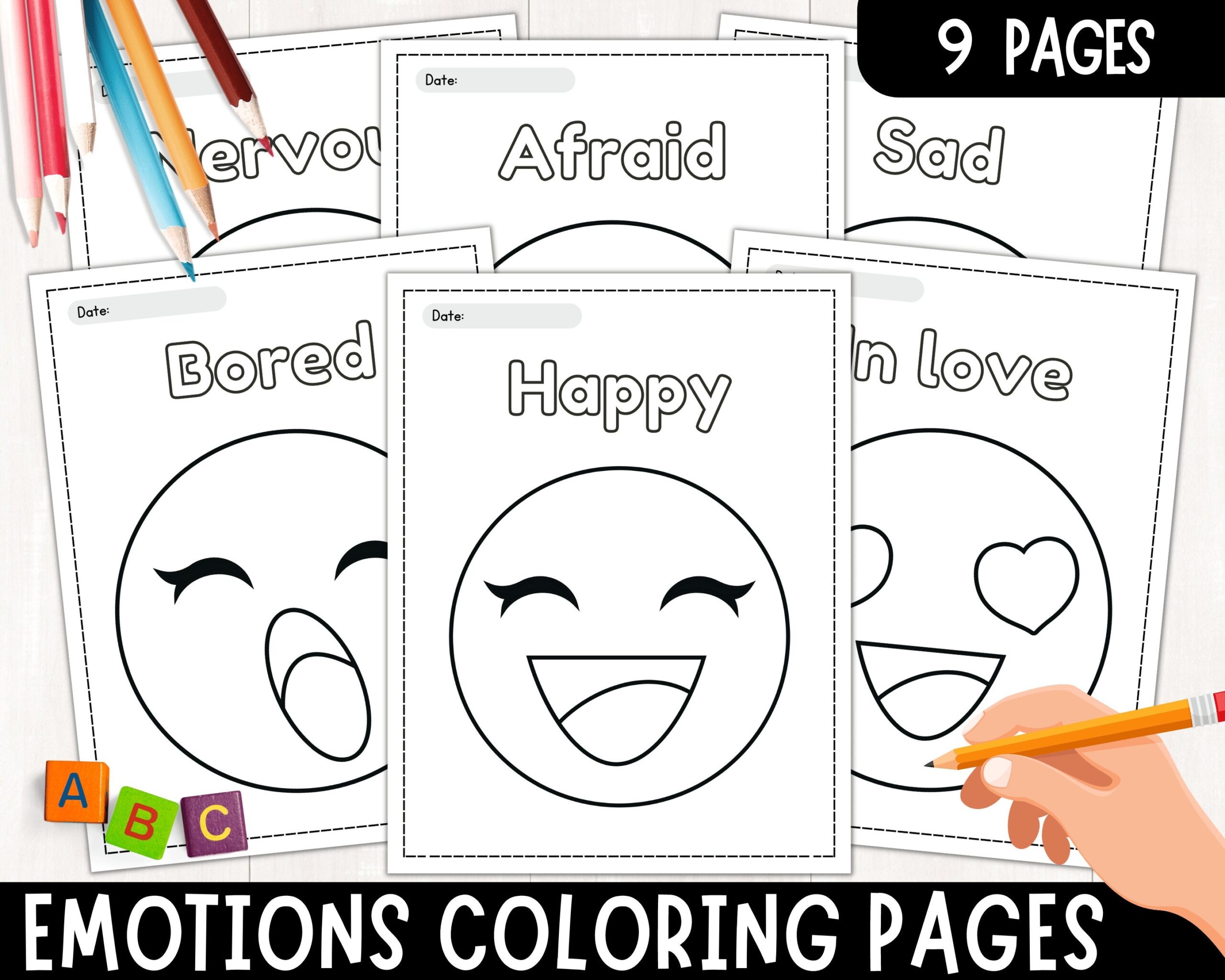 Emotions Coloring Pages Printable