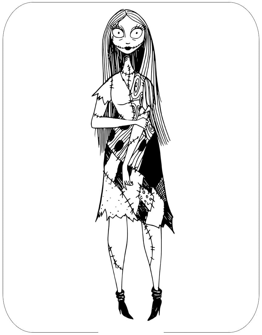Jack And Sally Coloring Pages
