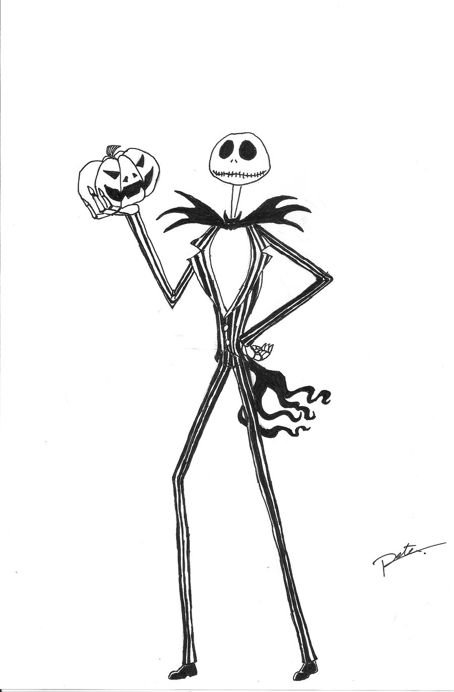 Jack Skellington Coloring Page At GetColorings Free Printable