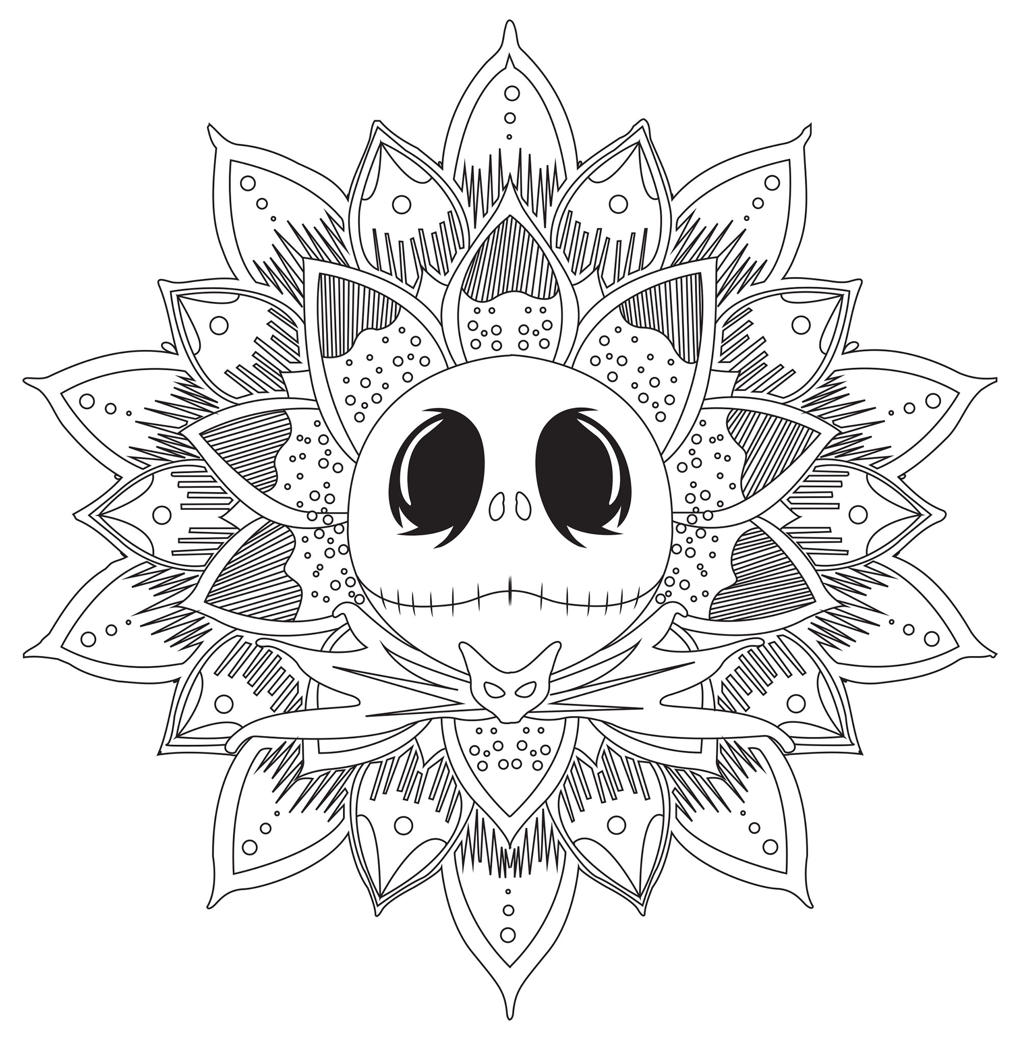 Halloween Mandala Coloring Pages Printable Halloween Mandala Coloring Pages Printable