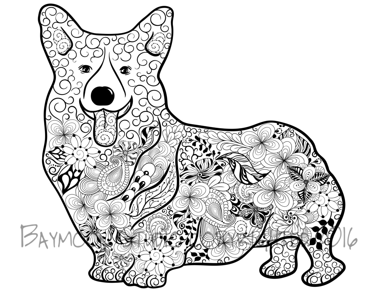 Corgi Coloring Pages Printable Corgi Coloring Pages Printable