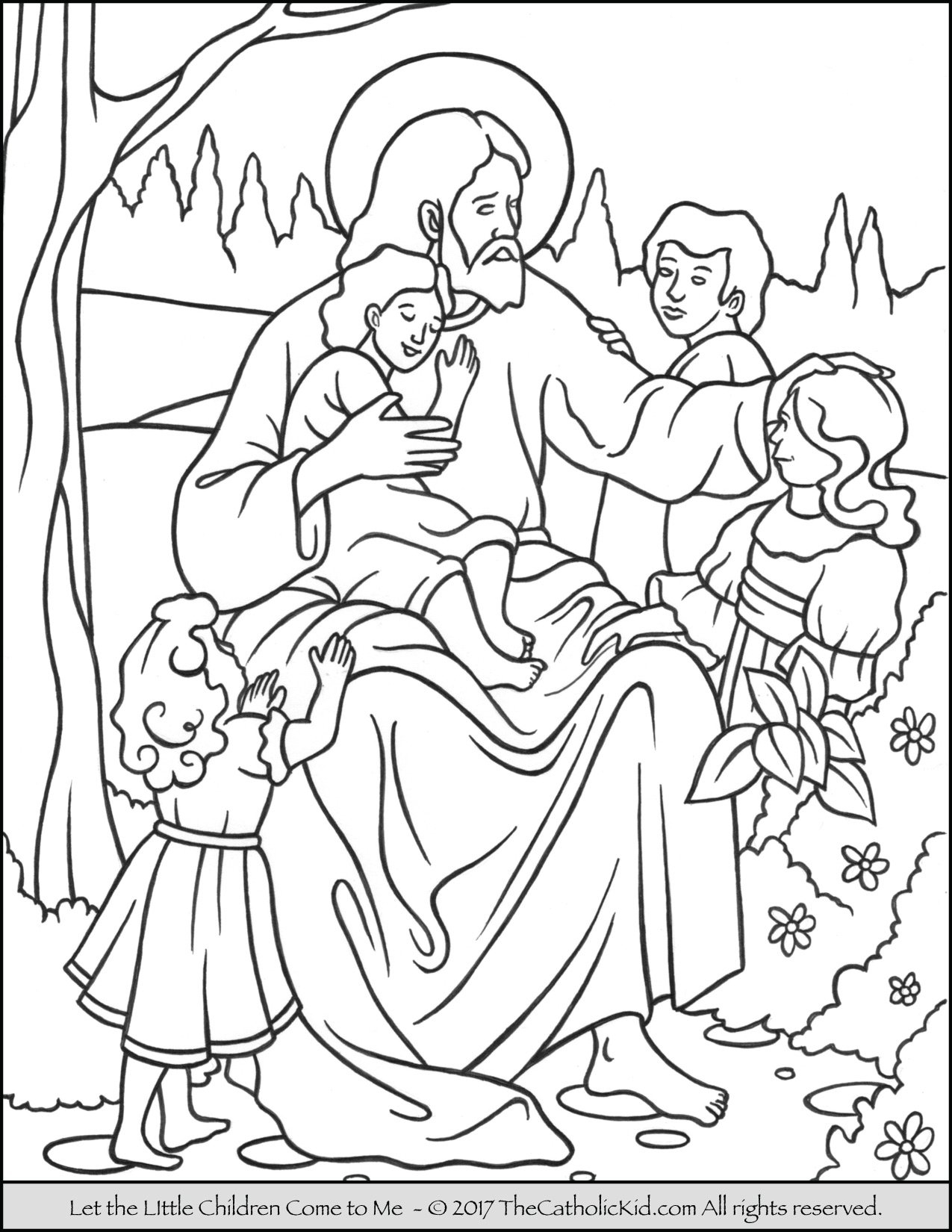 Jesus And Children Coloring Pages Jesus And Children Coloring Pages