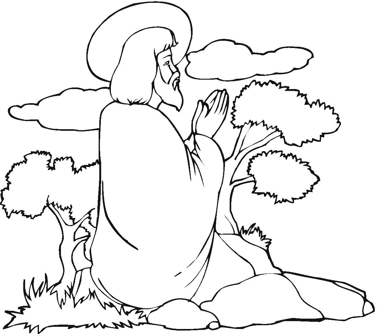 Jesus In The Wilderness Coloring Pages