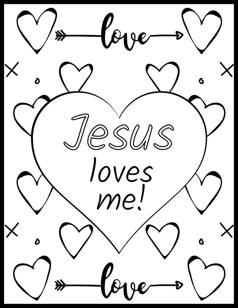 Jesus Loves Me Coloring Pages Printable Jesus Loves Me Coloring Pages Printable
