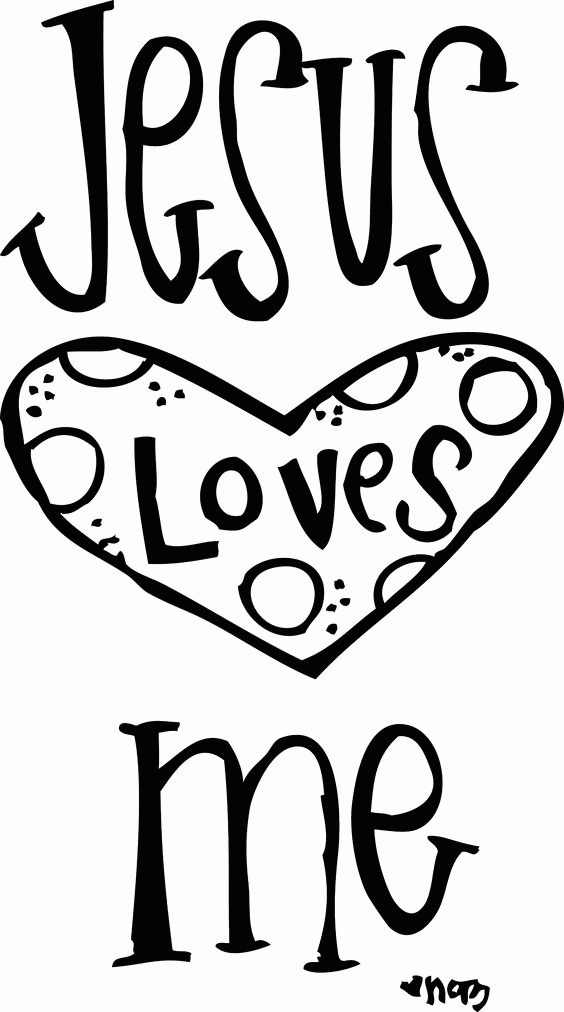 Jesus Loves Me Coloring Bookmark Clip Art Library