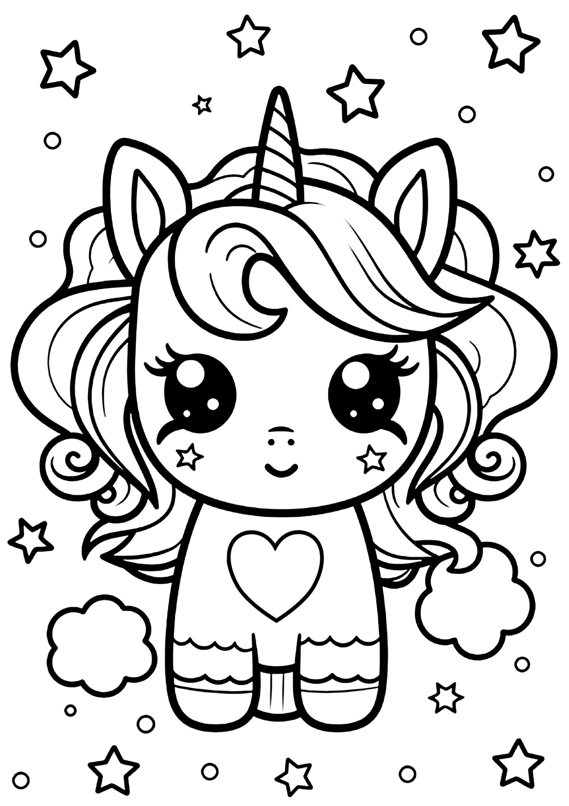 Jolie Petite Licorne Au Style Kawaii Coloriages De Licornes Imprimer Jolie Petite Licorne Au Style Kawaii Coloriages De Licornes Imprimer