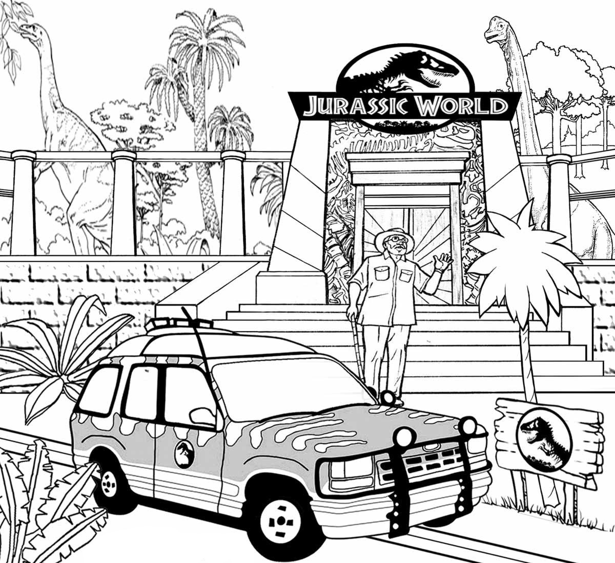 Jurassic World Coloring Pages Printable