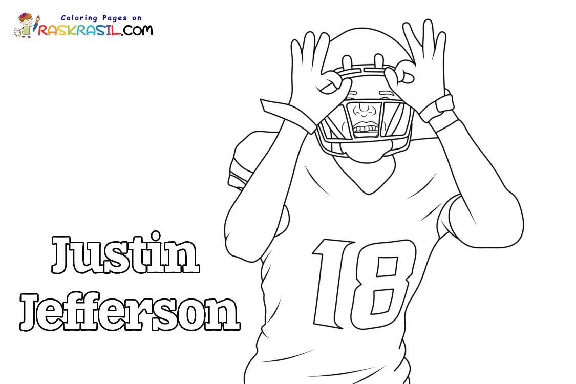 Justin Jefferson Coloring Pages