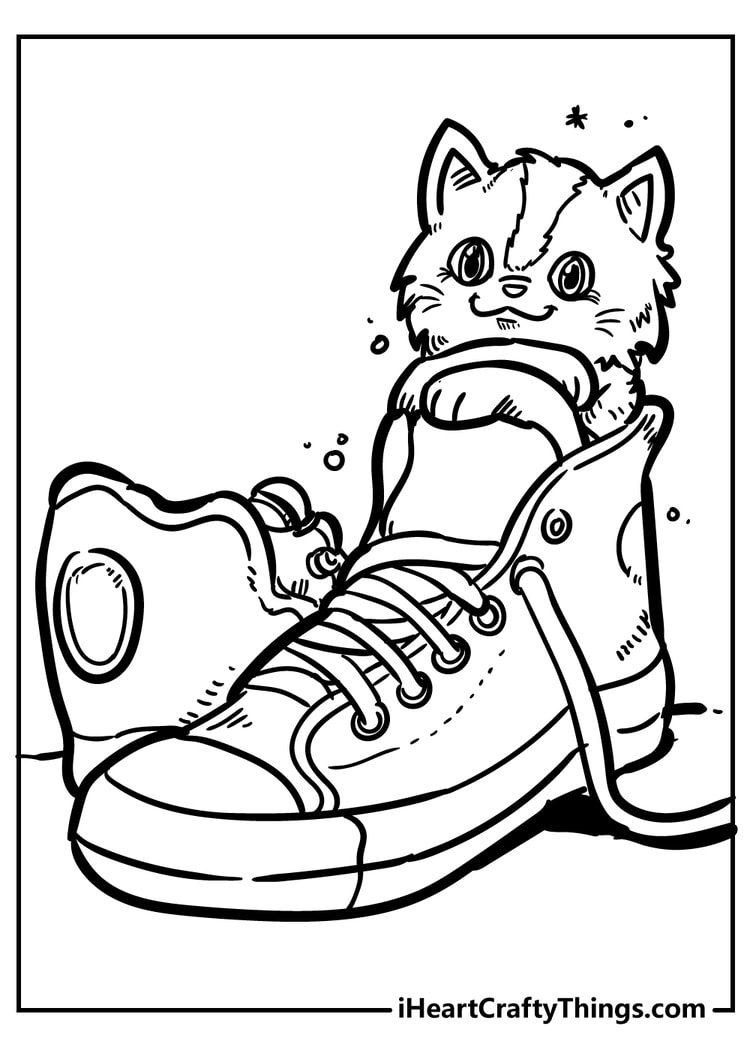 Printable Kawaii Cat Coloring Pages Printable Kawaii Cat Coloring Pages