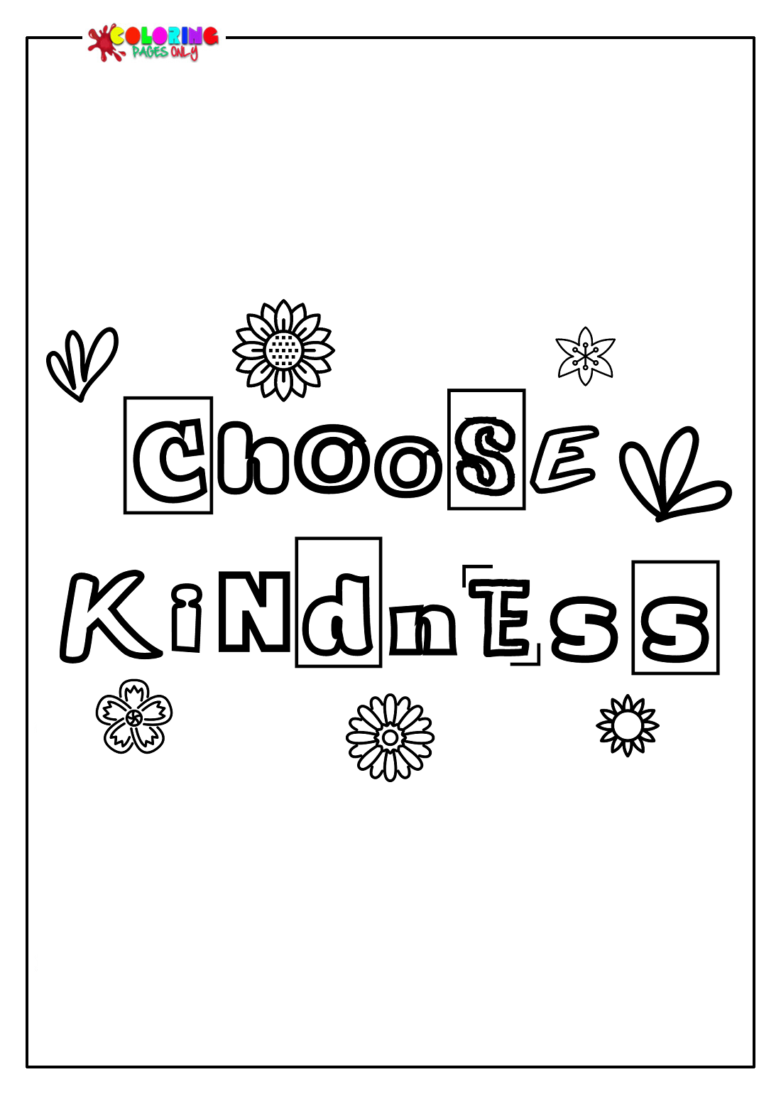 Kindness Coloring Pages Free Printable Kindness Coloring Pages Free Printable