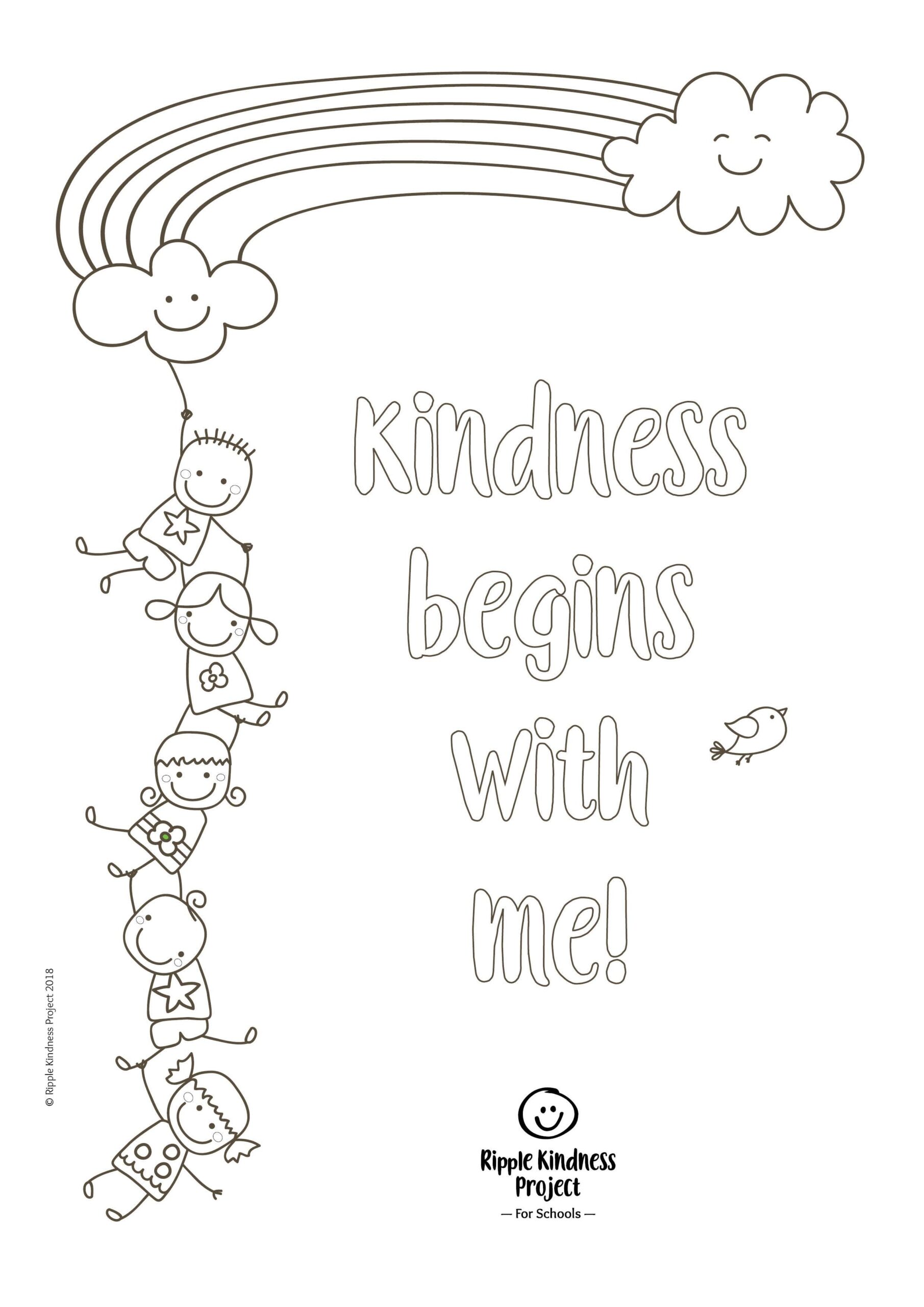 Kindness Coloring Pages Printable Free