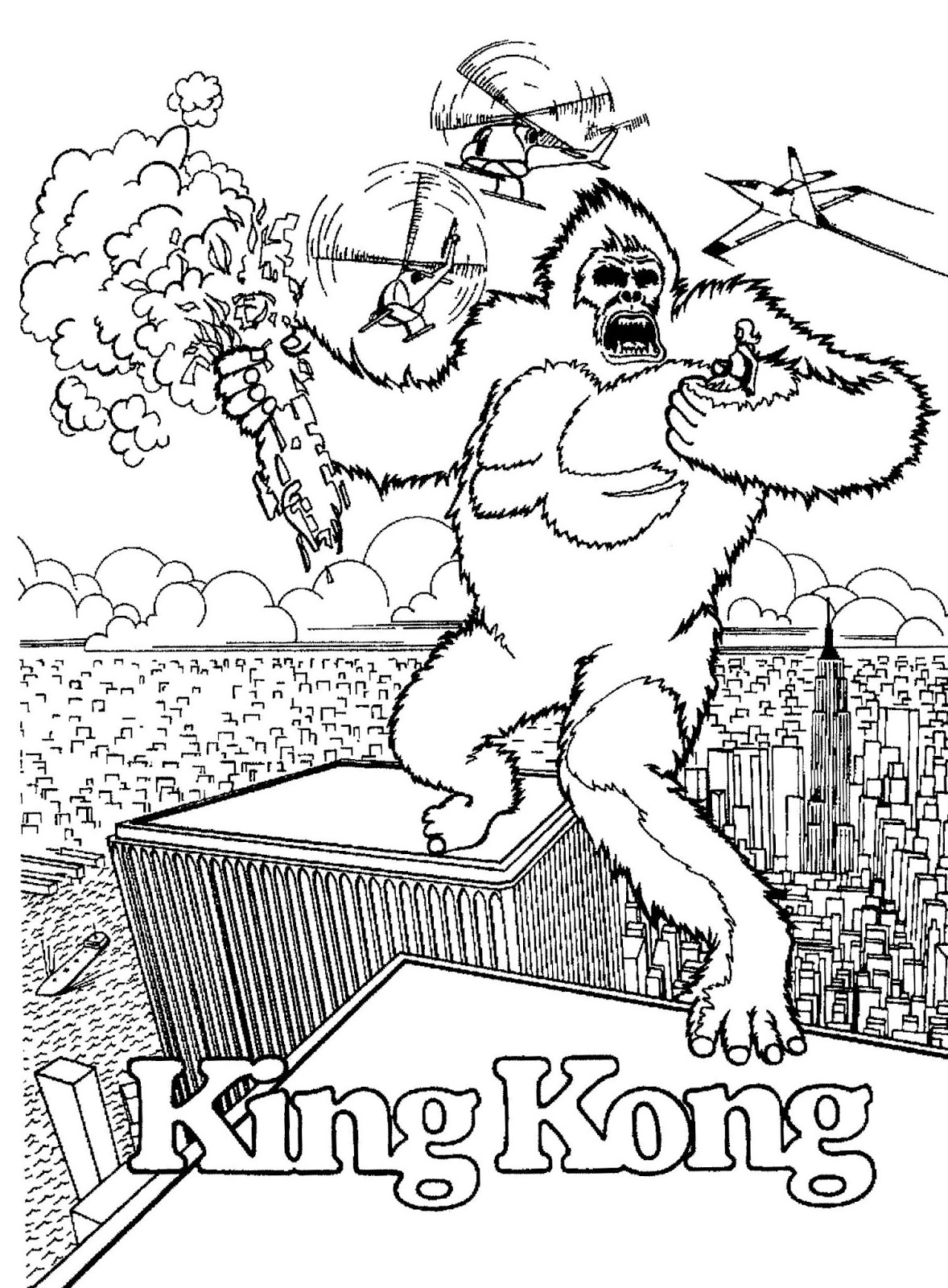 King Kong Printable Coloring Pages Printable Templates