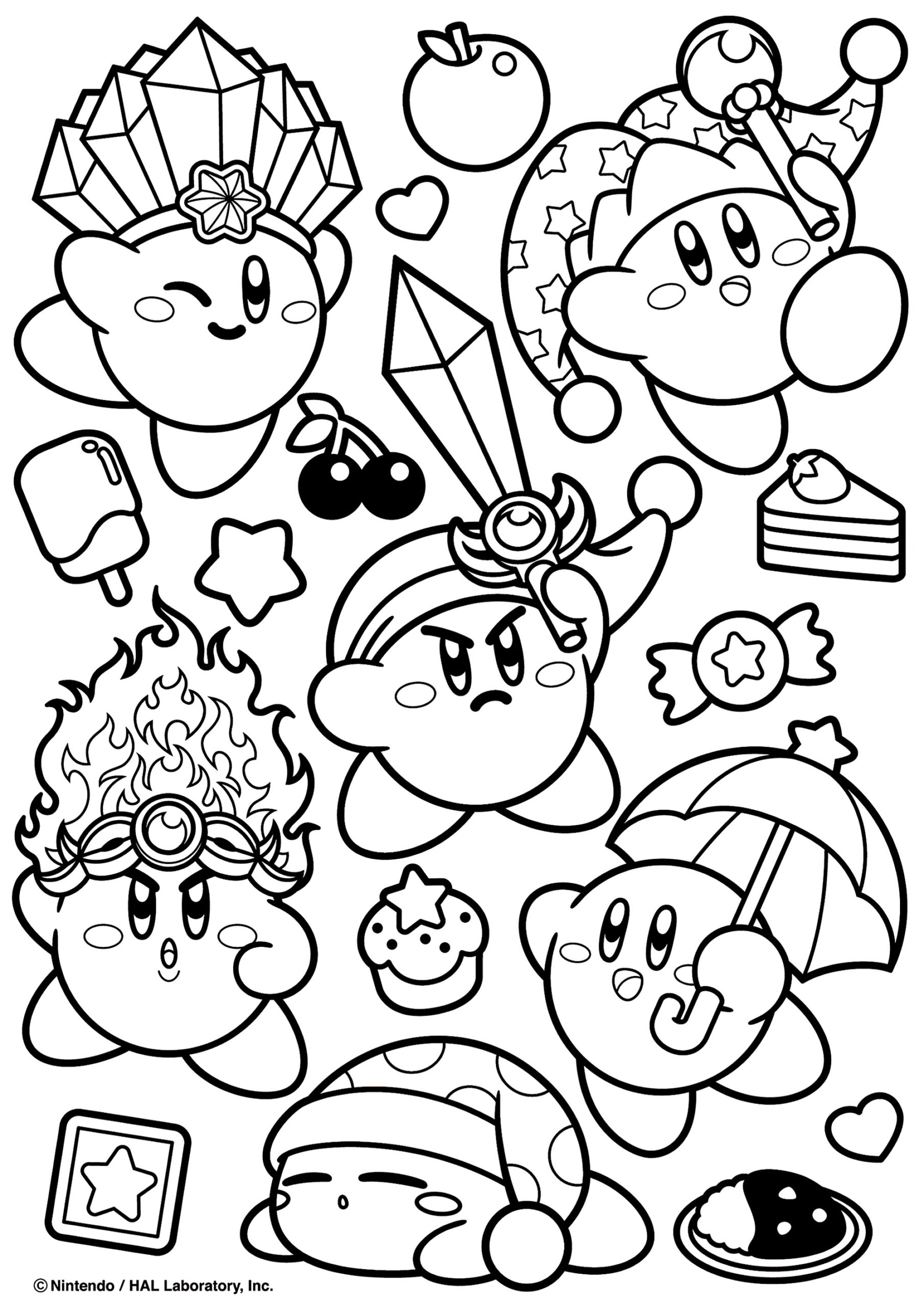 Kirby Printable Coloring Pages Kirby Printable Coloring Pages