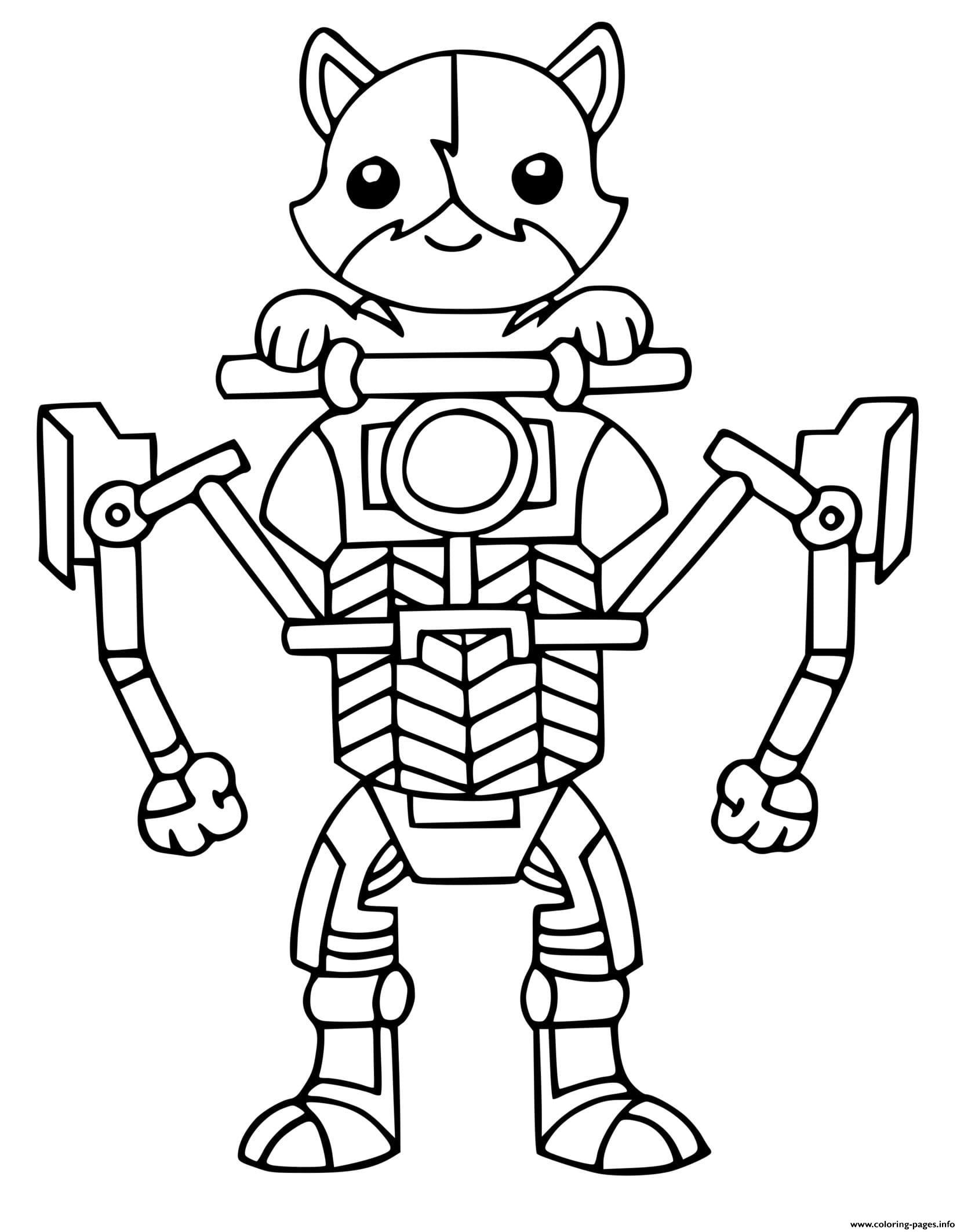 Kit Cat Fortnite Coloring Page Printable Kit Cat Fortnite Coloring Page Printable