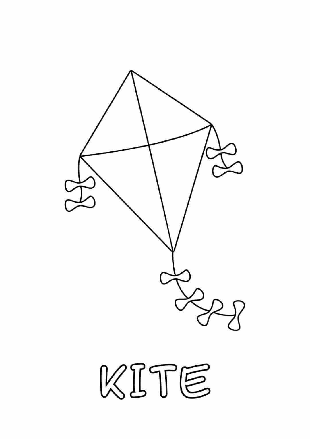 Kite Coloring Pages For Kids Coloring Pages Kite Coloring Pages For Kids Coloring Pages