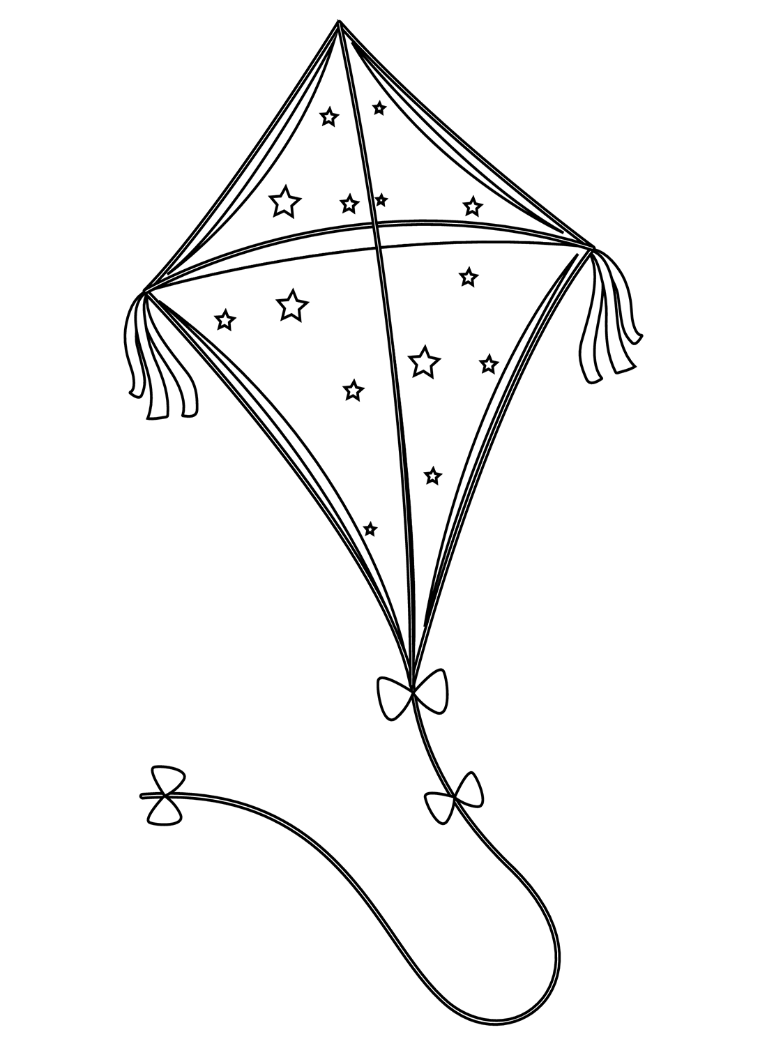 Kite Flying Coloring Pages Kite Flying Coloring Pages
