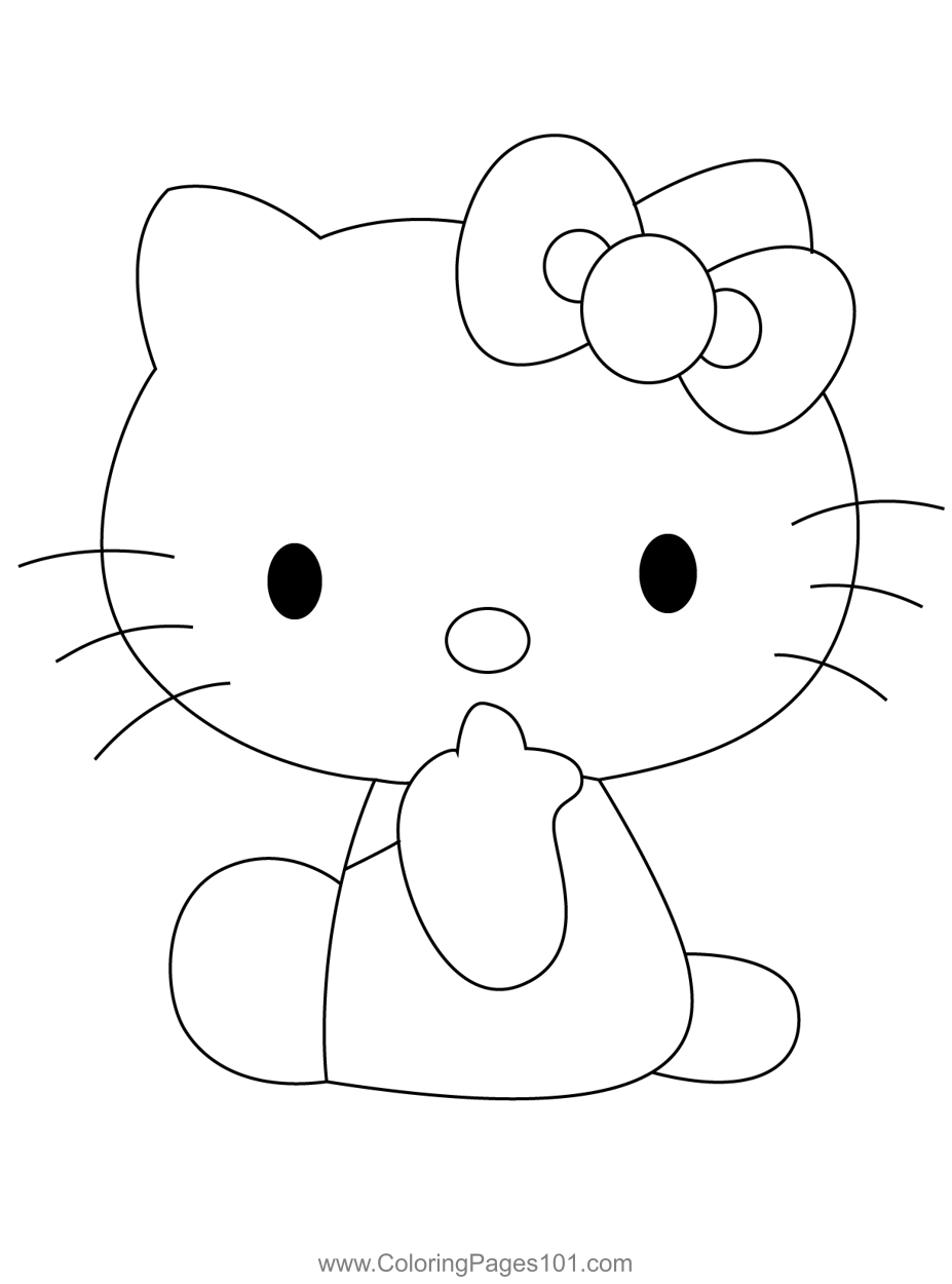 Kitty Coloring Page For Kids Free Hello Kitty Printable Coloring Kitty Coloring Page For Kids Free Hello Kitty Printable Coloring