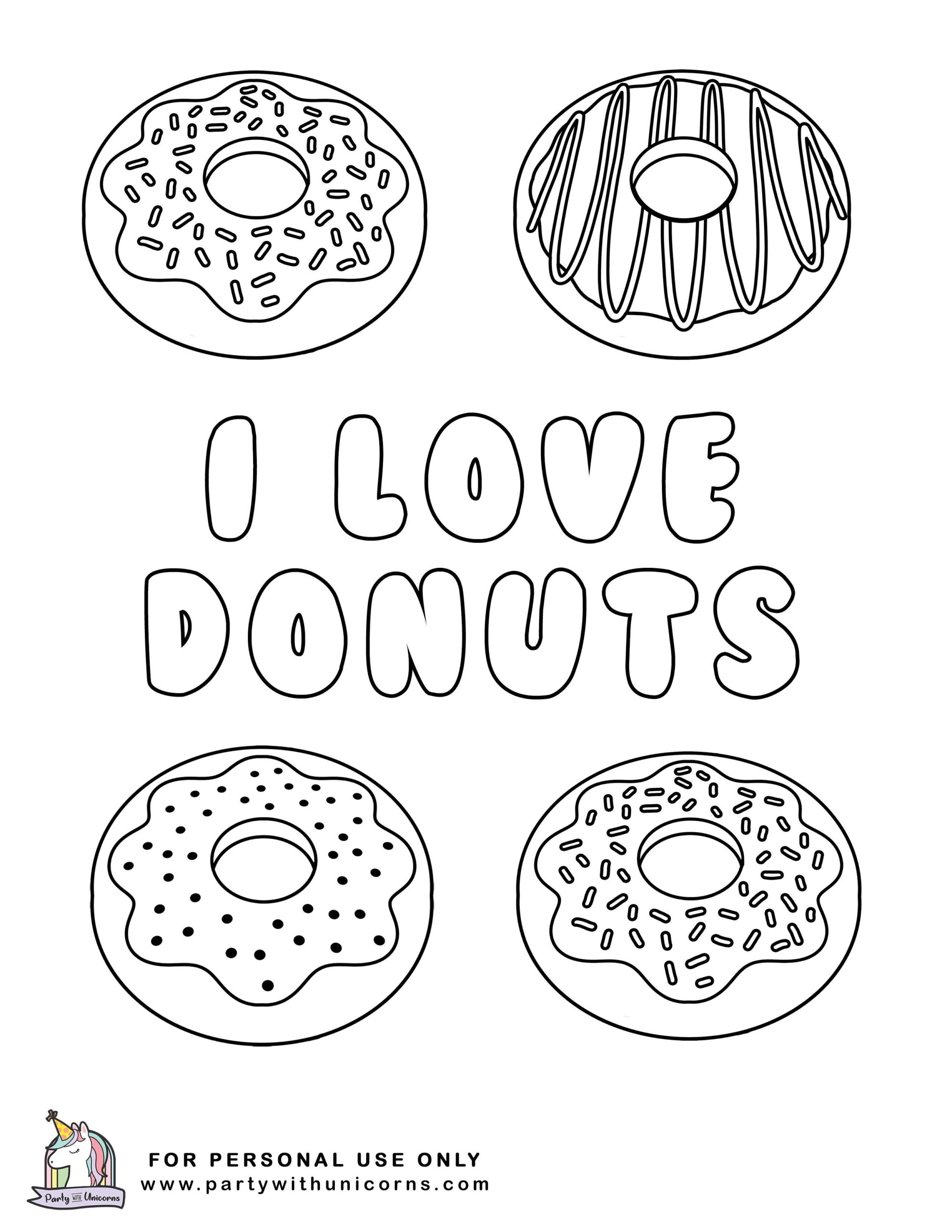 Kleurplaat Cute Donut Kleurplaten Kleurplaat Cute Donut Kleurplaten