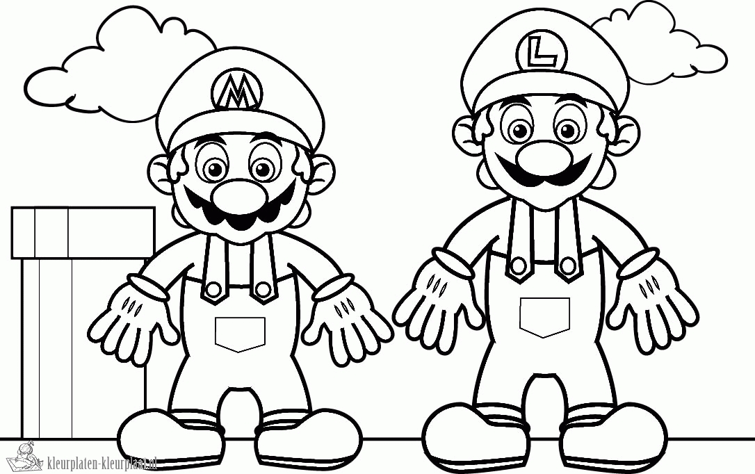 Kleurplaten Luigi Kleurplaten Luigi