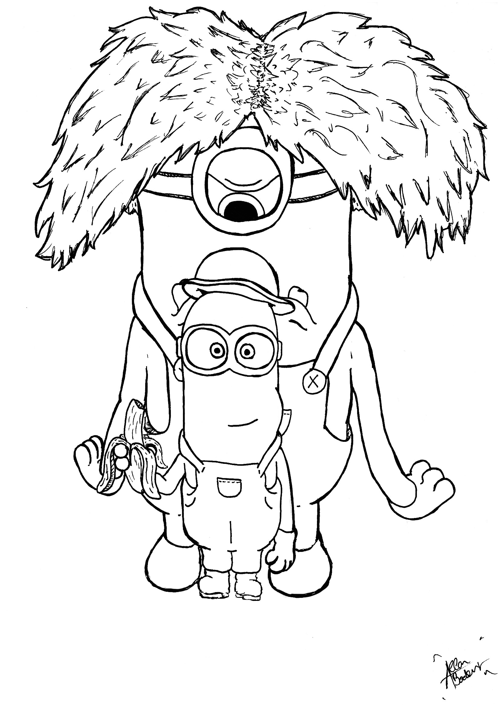 Minions Coloring Pages Printable Minions Coloring Pages Printable